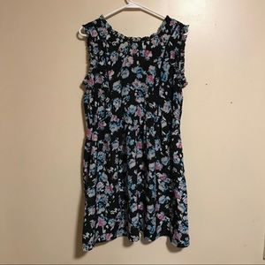 Olive and Oak blue pink floral sleeveless dress